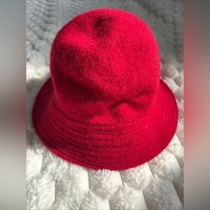 Vintage Betmar 100% Wool Bucket Hat Red #507 One size Classic Designer